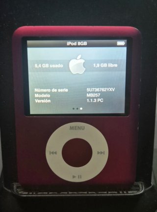 iPod Nano 3ª Gen 8GB Rojo
