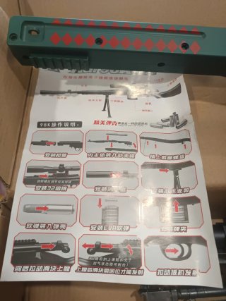 Rifle de precisão de brinquedo com acessórios