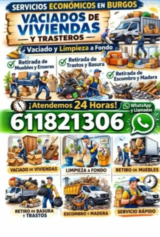 Vaciados de pisos en Burgos precios bajos muebles