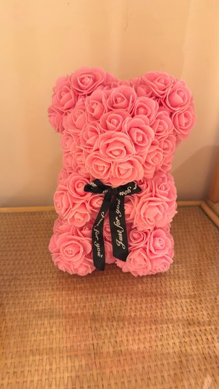 Oso de peluche rosa de foam