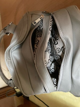 Borsa donna 2 scomparti grigio