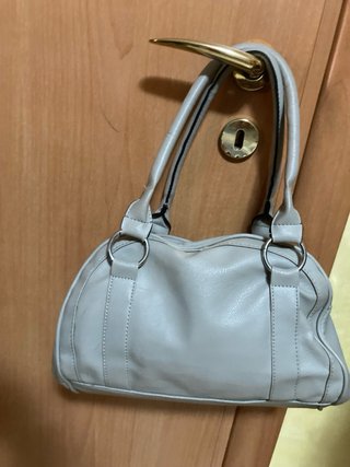 Borsa donna 2 scomparti grigio