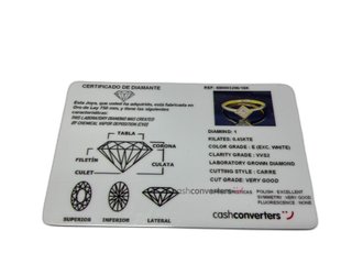 anillo oro 18k con piedra con diamante de laboratorio