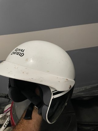 2 Cascos Moto Blanco con Diseño Italiano para niño