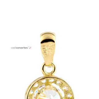 colgante oro 18k con piedra con circonita