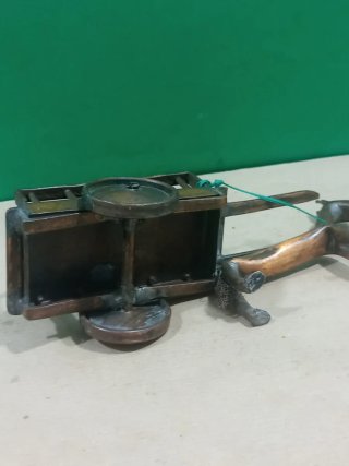 Figura caballo con carro de hierro años 70