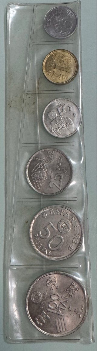 Lote 6 monedas Peseta Mundial 82