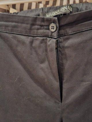Pantaloni donna neri cotone Marina Rinaldi