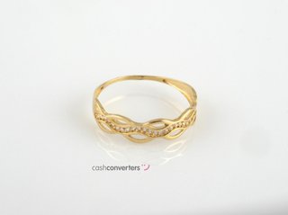 anillo oro 18k con piedra con circonita