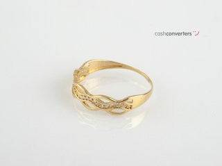 anillo oro 18k con piedra con circonita