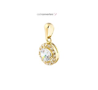 colgante oro 18k con piedra con circonita