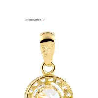 colgante oro 18k con piedra con circonita