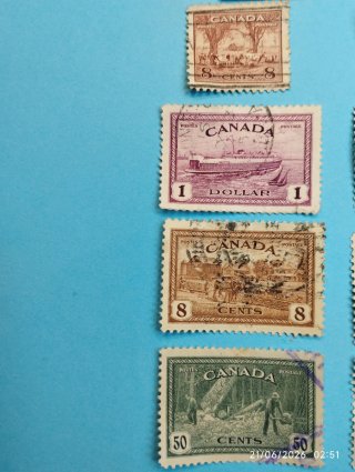 Lote Sellos Canadá 1942-1946
