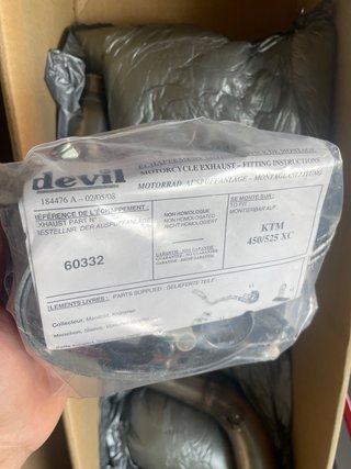 Tubo escape circuit Devil para quad KTM 450/525 XC
