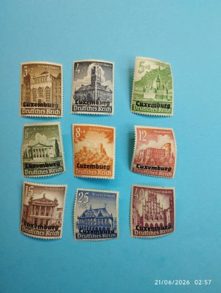 Sellos Alemania III Reich 2GM 1940 ocupación