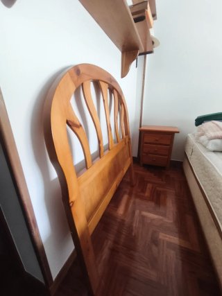 Cabecero de cama de madera de cerezo maciza 96x96