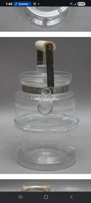 Tetera y calentador (para velas de té) 1971