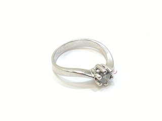 anillo oro 18k con piedra con diamante