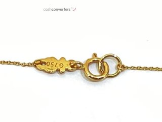 collar oro 18k con piedra con diamante 19.5cm