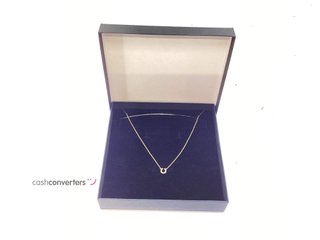 collar oro 18k con piedra con diamante 19.5cm