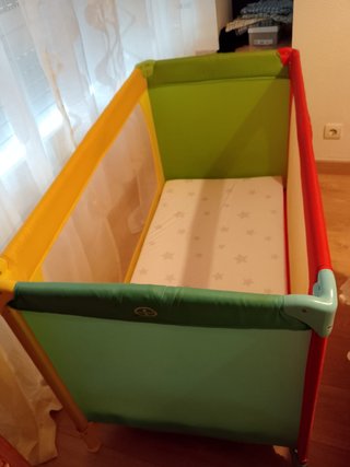 Cuna de viaje plegable ASALVO + colchón