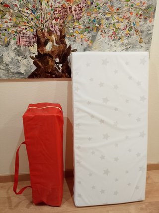 Cuna de viaje plegable ASALVO + colchón