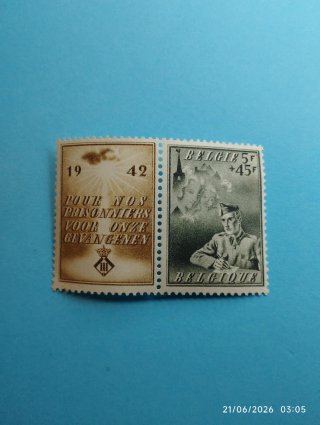 Sellos 2GM Bélgica 1942