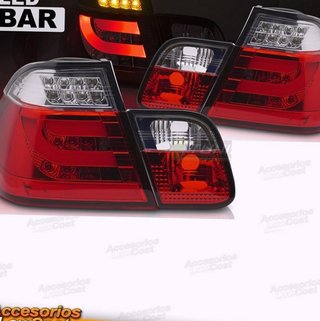 PILOTOS TRASEROS LED ROJO BLANCO para BMW E46 01-
