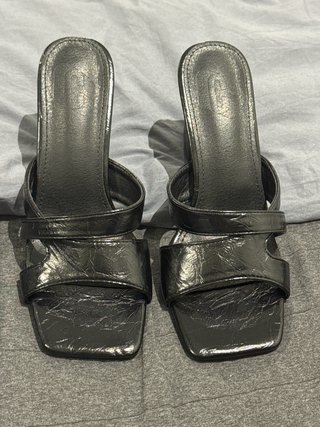 Sandalias negras de tacón ancho – Talla 38 – Nueva
