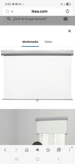 Estor Ikea 195x100 cm Blanco