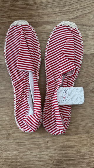 Alpargatas Aurora Mujer Talla 41 Rayas Rojas