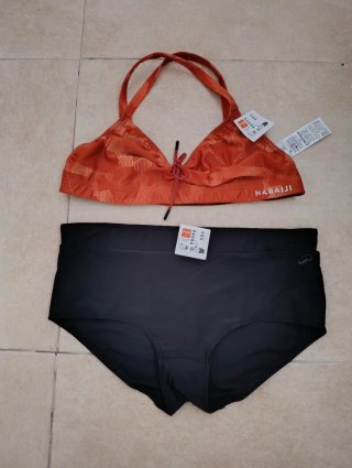 Traje de baño Nabaiji naranja y negro Talla M