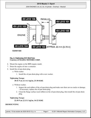 Manual Taller Mazda 3 / Mazdaspeed 2010