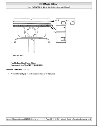 Manual Taller Mazda 3 / Mazdaspeed 2010