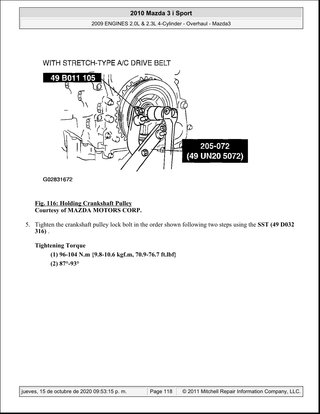 Manual Taller Mazda 3 / Mazdaspeed 2010