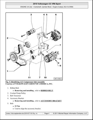 Manual Taller VW CC 3.6 VR6 2010