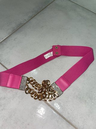 Cintura elastica con catena e strass