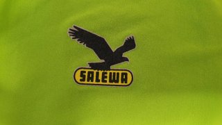 Camiseta Salewa verde y gris tecnica