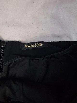 Falda midi negra Massimo Dutti