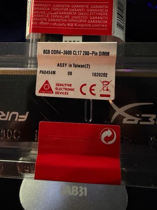 HyperX Fury DDR4 3600MHz