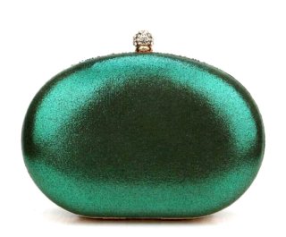 Bolso de noche verde y dorado