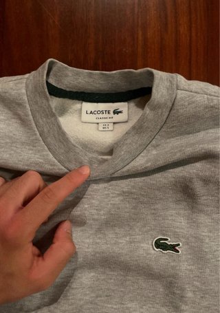 Sudadera Lacoste Gris Talla XS-S
