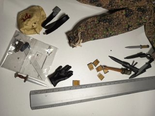 Escala 1/6 Uniforme alemán camuflaje y accesorio