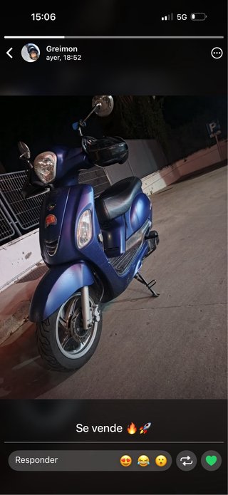 Moto Scooter Azul