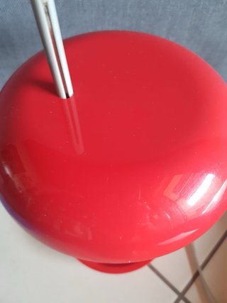 Lampada da tavolo Ikea Lekaryd rossa vintage