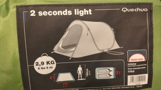 Tienda Quechua 2 Seconds Light