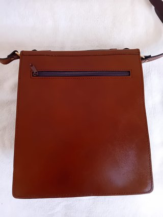 BOLSO BANDOLERA CUERO MARRON  HOMBRE