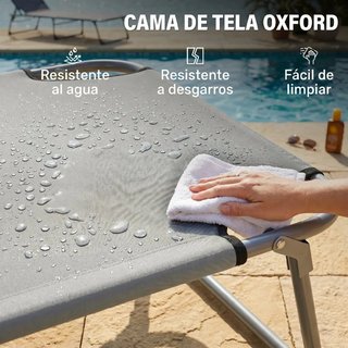 Tumbona plegable con parasol