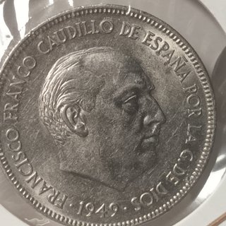 2 Monedas 5 Pesetas 1949 *49 y *50 EBC++