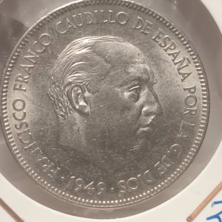 2 Monedas 5 Pesetas 1949 *49 y *50 EBC++